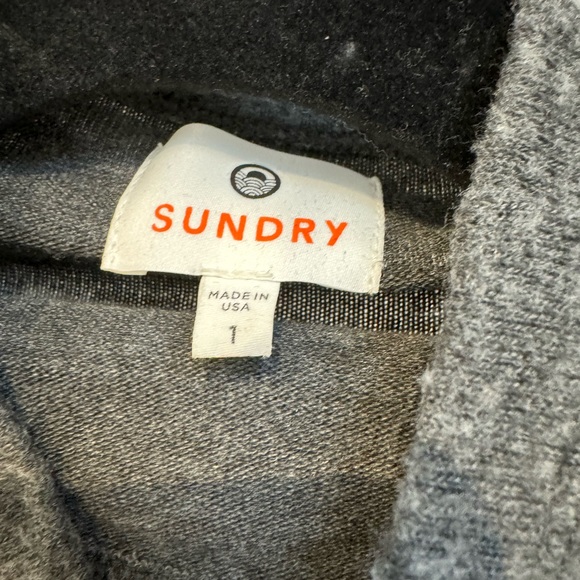 Sundry Brand, jersey knit long sleeve dress with small mock neck - Picture 3 of 3